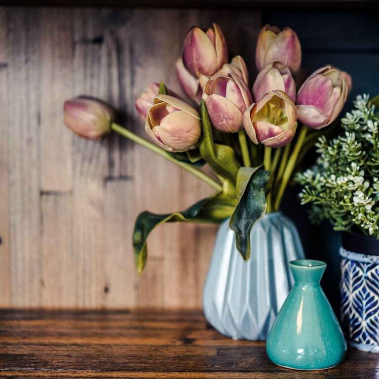 The Nook tulips and ceramics